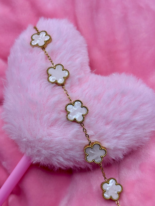 Bracelet Trèfle Rose pâle