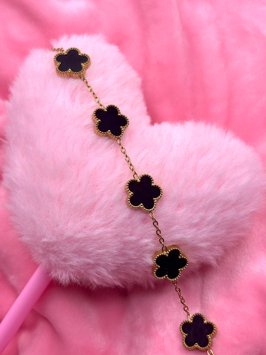 Bracelet Trèfle Noir Impérial